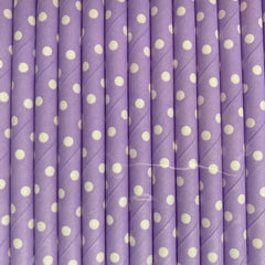 Purple and White Eco Friendly Paper Straws S3121 - Pretty Day