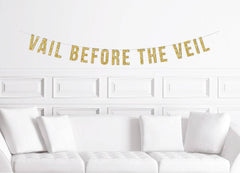 Vail Before the Veil Bachelorette Glitter Paper Banner - Pretty Day