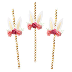 Easter Bunny Ears Paper Straws S3060 - Pretty Day