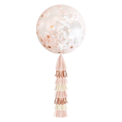 Jumbo Confetti Balloon & Tassel Tail - Blush & Rose Gold Kit S4057 - Pretty Day