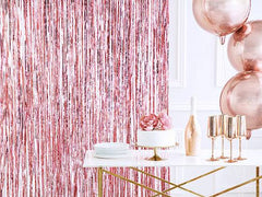 Rose Gold Metallic Fringe Curtain Backdrop S4184 S4185 S4186 S4187 - Pretty Day