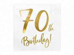 70th Birthday Party Napkins- 20pk S9195 - Pretty Day