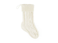 Decorative Off-White Christmas Stocking S9224 - Pretty Day