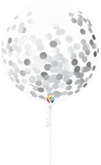 Confetti Balloon with Ribbon 3pk – Silver S3063 - Pretty Day