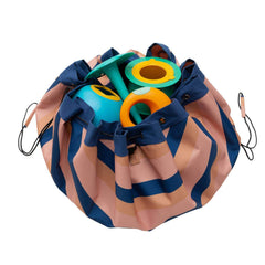 Outdoor beach storage bag mokka stripes S5058 - Pretty Day