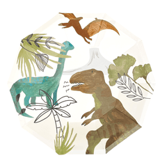 Dinosaur Small Plates  (Set of 8)  S2069 - Pretty Day