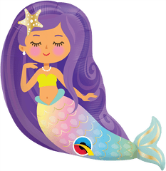 14" Mini Mermaid Balloon- Air Fill Only S4107 - Pretty Day