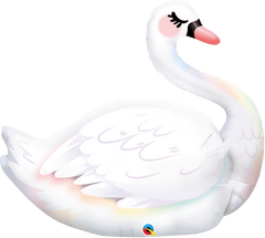 Jumbo Foil White Swan Balloon S4028 - Pretty Day