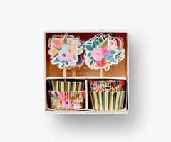 Garden Party Cupcake Kit - 24 Pack Toppers and Liners S5009 - Pretty Day