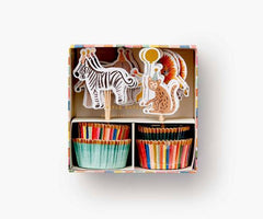 Party Animals Cupcake Kit - 24 Pack Toppers and Liners S5176 - Pretty Day