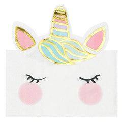 We Heart Unicorns Face Paper Party Napkins - Pack of 12 S1156 - Pretty Day